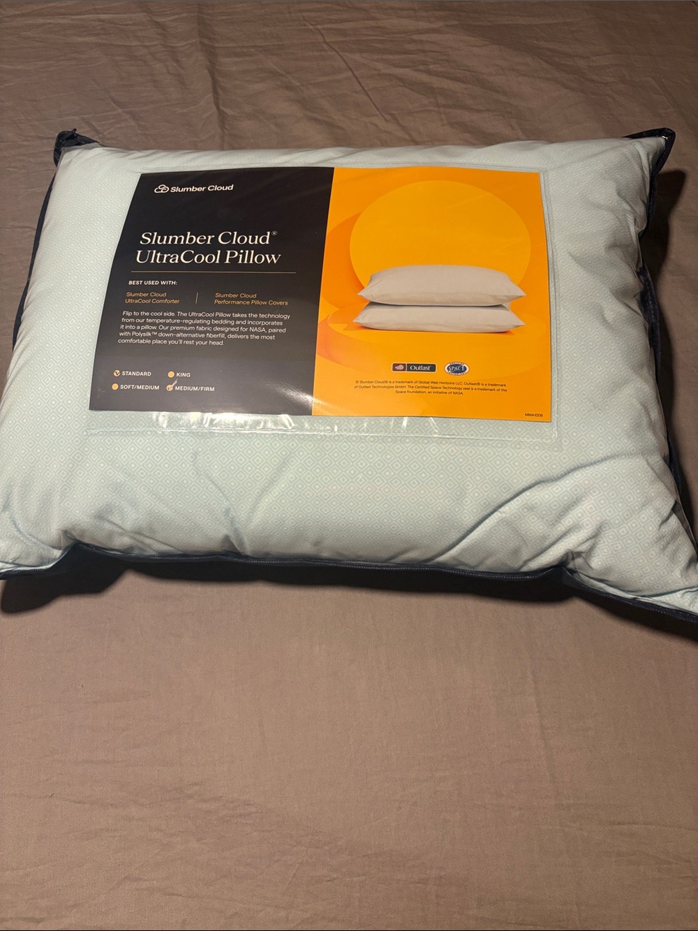 Slumber Cloud UltraCool Pillow - White - Cooling Comfort king size medium firm